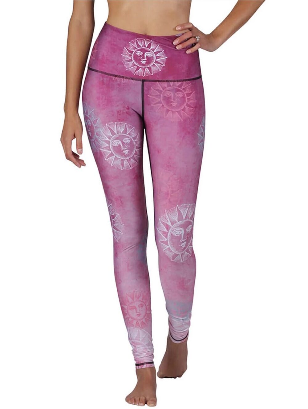 Yoga Democracy Sun Salutation Leggings Size Small Made of Recycled Bottles